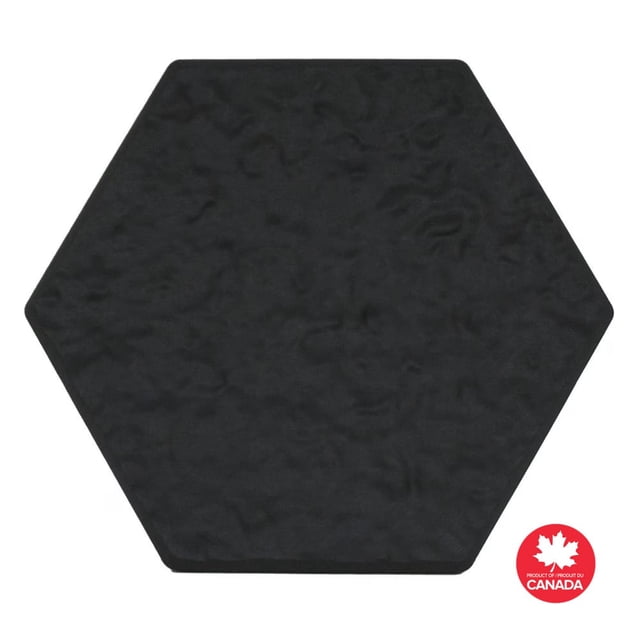13in x 15in STOMP Hex Recycled Materials Stepping Stone in Black, 10-pack