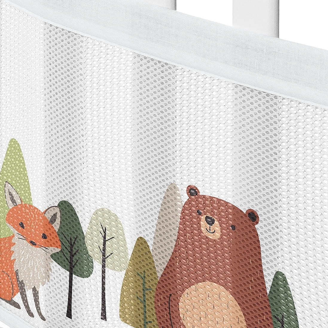 Sweet Jojo Designs + BreathableBaby Woodland Animal Pals Boy, Girl, Unisex/Gender Neutral Breathable Mesh Crib Liner