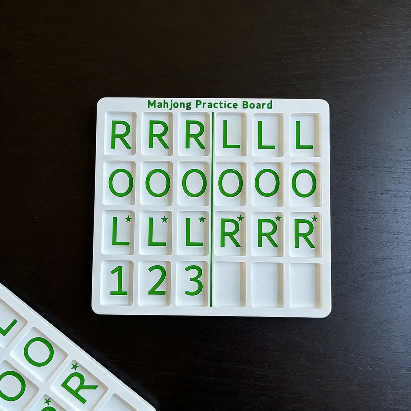 Mahjong Practice Board for Charleston – Portable 24-Slot Training Board with Gift Tile Slot, Full Game Simulation for American Mahjong Players