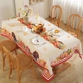 thumbnail image 2 of Nappe de l'Action de Grâce Rectangulaire, Nappe Anti-Déversement pour l'Automne avec Imprimé Dinde et Citrouille, Nappe Décorative pour les Fêtes d'Automne, Récolte et Repas (Rectangle, 60 Pouces x 102 Pouces), 2 of 6