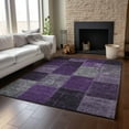 thumbnail image 6 of Addison Rugs Mayfield Washable Transitional Patchwork Eggplant Rectangle Rug, 10' x 14', 6 of 6