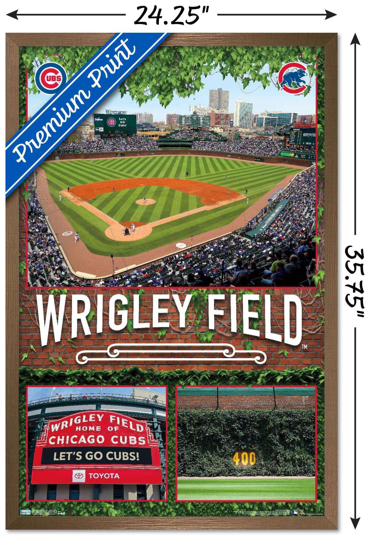 MLB Chicago Cubs - Wrigley Field 19 Wall Poster, 22.375" x 34", Framed