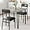 Grey, variant on CABIHOME Dining Table Set of 2, Kitchen Table with Upholstered Chairs Dinning Table Set for Kitchen & Dining Room, Compact Dining Set for Small Spaces Furniture (Grey, Table with 2 Chairs)