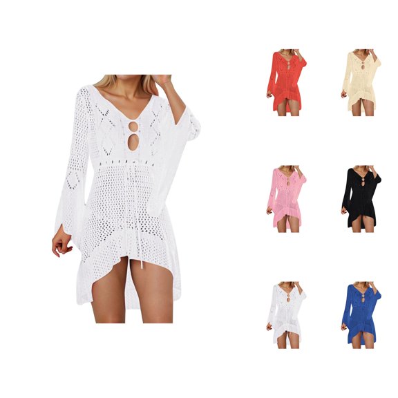 Women One Shoulder Bodycon Cover Up Dress – Mesh Sheer Beach Coverup Dress, Breathable Lightweight Swim Cover Up, Sexy Resort Wear For Vacation Style