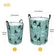 thumbnail image 3 of Balery Cute Dog Cesta de ropa redonda con asas, impermeable, independiente, para ropa, juguetes, dormitorio y familia-Small, 3 of 6
