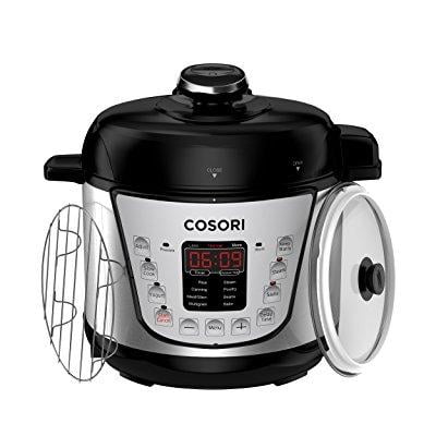cosori electric pressure cooker 2 quart mini rice cookware, digital non-stick 7-in-1 multi-function