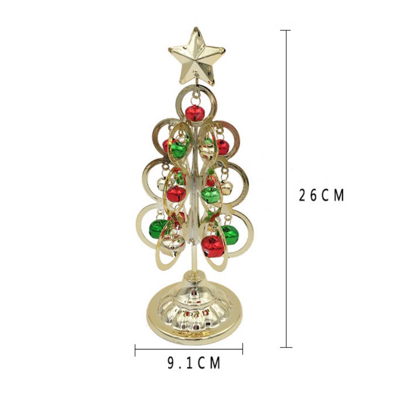 [Big Save!] Christmas Crafts Tabletop Decor Desktop Mini Christmas Tree Wrought Iron Christmas Tree Miniatures Decoration For Home Christmas Decoration Tabletop Centerpiece - image 3 of 6