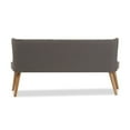 thumbnail image 4 of Baxton Studio Melody Mid-Century Modern Grey Fabric and Natural Wood Finishing 3-Seater Settee Bench, 4 of 7