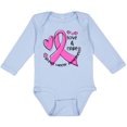 thumbnail image 3 of Inktastic Love, Care, Cure Breast Cancer Awareness Pink Ribbon Boys or Girls Long Sleeve Baby Bodysuit, 3 of 5