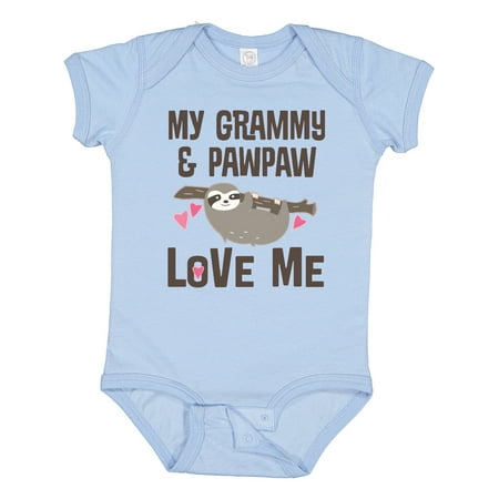 

Inktastic Grammy and Pawpaw Sloth Gift Baby Boy or Baby Girl Bodysuit