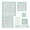 Blue, variant on 6Pcs Sewing Ruler Templates Clear Acrylic Quilting Ruler for Fabric Cutting