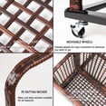 thumbnail image 3 of Studyset Outdoor Wicker Patio Poolside Float Storage,Patio Basket With Rolling Wheels, Sturdy & Movable, Ideal for Floaties,Storage Box, Pe Rattan Outdoor Pool Caddy With Rolling Wheels for Pool, Gard, 3 of 8