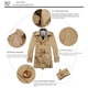 thumbnail image 4 of Chaqueta cortavientos para hombre, estilo vintage, para primavera y otoño, estilo gabardina de negocios, abrigo largo clásico cruzado para hombre., 4 of 5