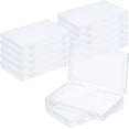 thumbnail image 1 of xx. Clear Storage Box with Hinged Lid Plastic Stackable Rectangle Organizer Container for Beads Jewelry Small Items Art Craft Projects, 1 of 6