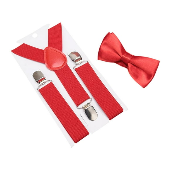 Conjunto de tirantes para niños con pajarita, tirantes elásticos en forma de Y para vestir formalmente en bodas