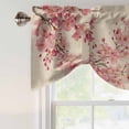 thumbnail image 5 of Tie Up Valances for Windows, Peaches Branches Adjustable Valance Curtains Window Treatment for Living Room, Farmhouse Spring Botanical Pink Flowers Rod Pocket Kitchen Curtains & Drapes 42x12 Inch, 5 of 9
