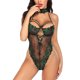 thumbnail image 3 of Lace Bodysuit, Slim One Piece Lace Splicing Pajamas Low Cut Charming Breathable Backless For Home, 3 of 5