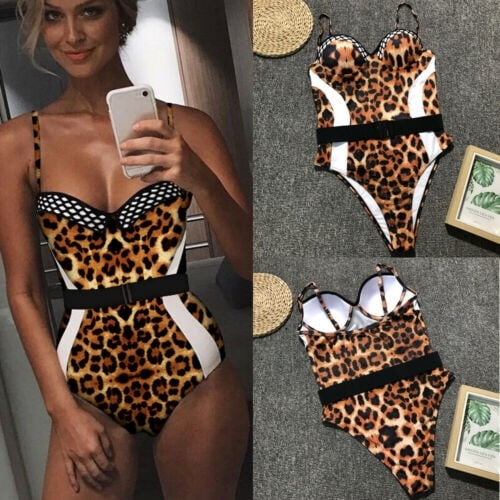 leopard print monokini