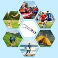 thumbnail image 5 of Uxcell Survival Whistle, 5 pack Loud Sound Safety Whistle for Camping Hiking, Silver, 5 of 5
