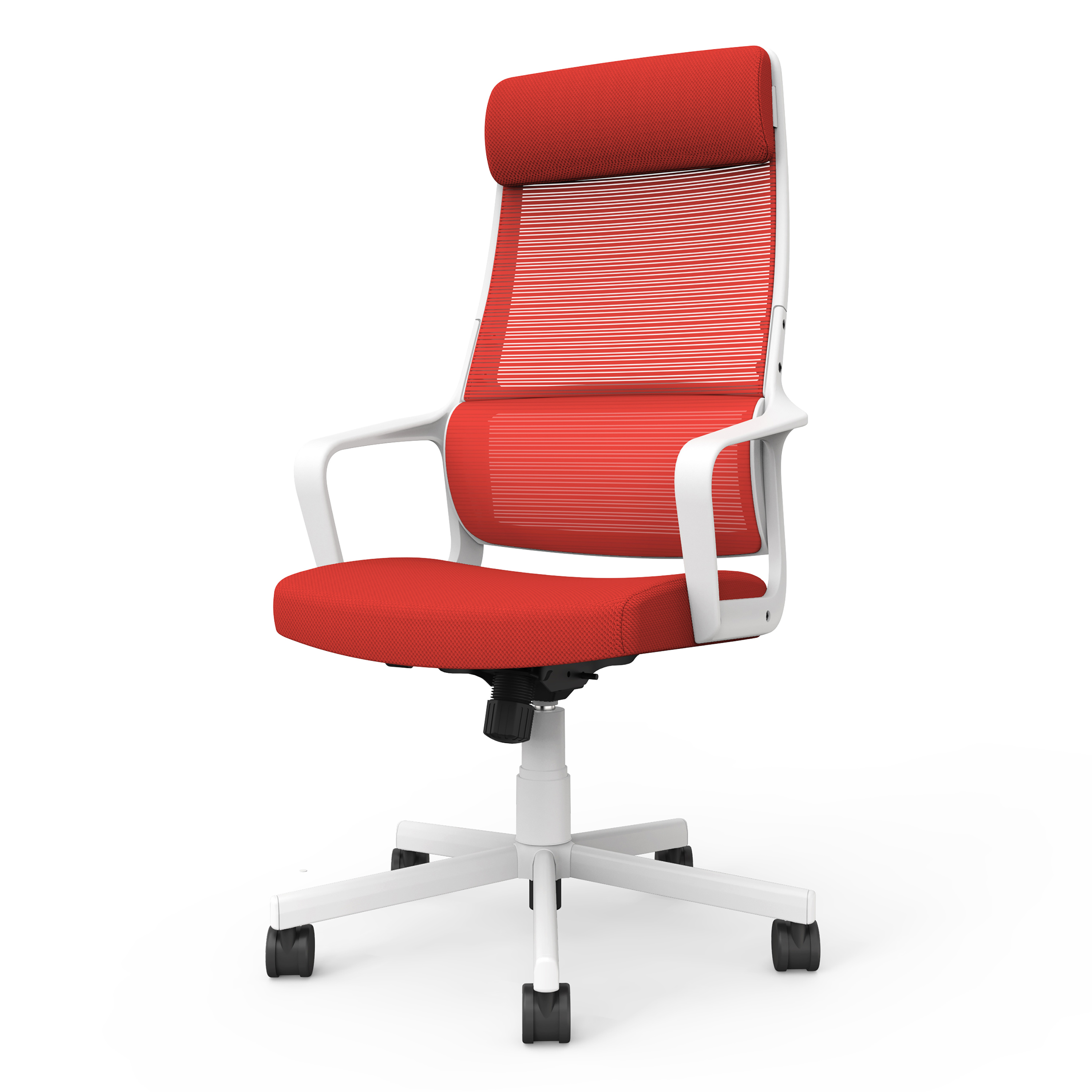 Kontor Fabric Adjustable Office Chair, Red – details