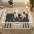 thumbnail image 2 of WOBOGO Dark Wolf Face Baby Playmats Extra Large Waterproof Rollable Activity Pads for Toddlers 50×50inch, 2 of 7
