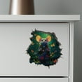 thumbnail image 4 of Druid Mouse in a Mouse Hole Decal with Butterflies - Mouse Hole 3D Wall Sticker, 4 of 5