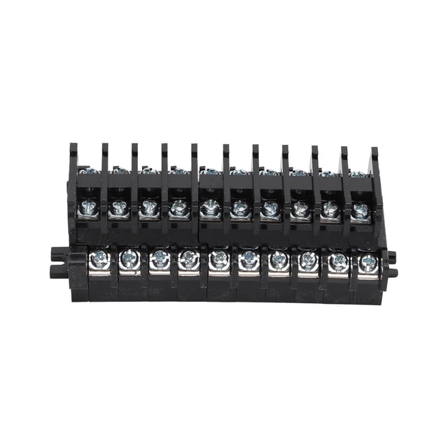 Bloque de terminales de 100 piezas, alta tenacidad, buena conductividad eléctrica, riel combinado, terminal de cableado de doble capa