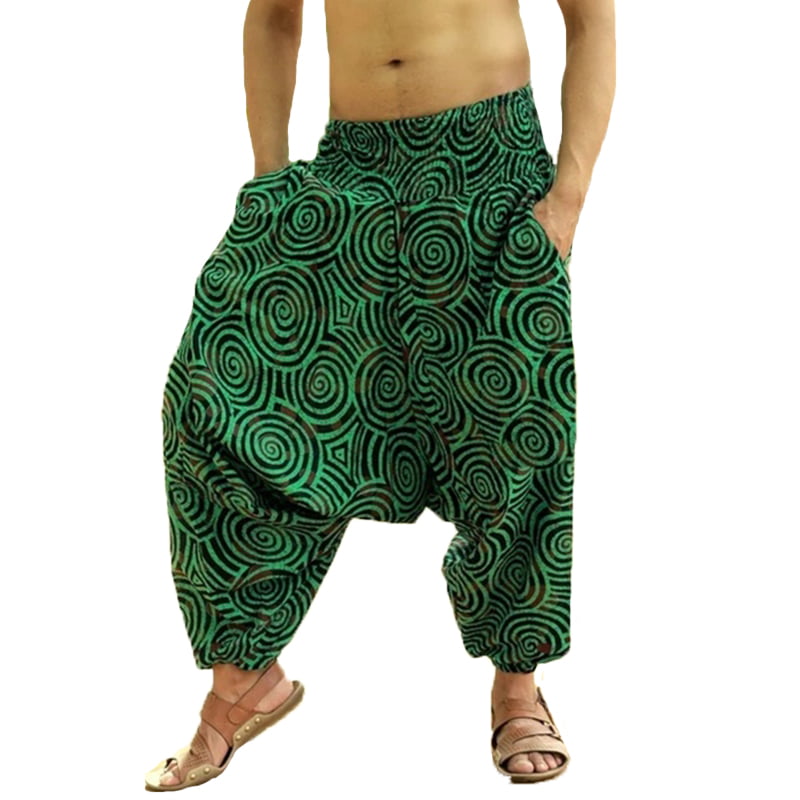 Indian Pants Alibaba Harem Men's Trouser Baggy Plus size Big Tall Black Solid 