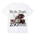 thumbnail image 4 of IDOCLOTHES 4th of July T Shirts for Man 250th Anniversary USA Shirt Men's Fourth of July T-Shirts Casual Patriotic Tshirts Shirts for Men Big and Tall Graphic Tees White, M, 4 of 4