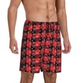 thumbnail image 2 of Susaid Christmas With Snowflakes Print Mens Shorts, Breathable Lounge Sleepwear Set with Elastic Waistband and Pockets-Large, 2 of 6