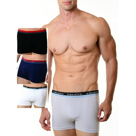 Yelete Men's Sports Workout Underwear Seamless Boxer Briefs, Assorted, 2