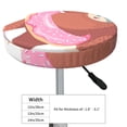 thumbnail image 4 of Balery Sloth With Donuts1 Velvet Round Bar Chair Cushion Cover Adjustable, Protects From Scratches And Stains, Soft & Washable Ideal For Wooden And Metal Stools - 13 Inch, 4 of 7