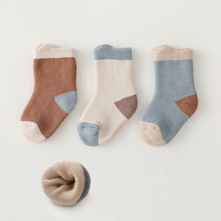 

12 pair Winter Fleece Slipper Indoor Acrylic Socks Warm Socks Cute Plush Ear Socks Color Random