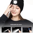 thumbnail image 5 of Zukuco Music Beanie Hat Bluetooth Knitted Beanie with LED Winter Warm Hat for Outdoor Skiing Cycling Gifts for Women Men, 5 of 9