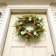 thumbnail image 6 of Nkmbld Spring Wreath for Front Door, 15.7in Easter Carrot Wreath Easter Door Hangers for Front Door Summer Farmhouse Holiday Wall Home Window Decor, 6 of 8