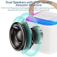 thumbnail image 5 of Eccomum Mini Karaoke Machine, Portable Bluetooth Speaker with 2 Wireless Microphones and LED Lights Karaoke Gifts for Adults Kids Birthday Home Party, White, 5 of 11
