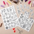 thumbnail image 2 of MasteelfCA 2 Sheets Embroidery Patterns Stabilizers Water Soluble Fabric Backing Embroidery Floral Patterns Stencils, 2 of 9