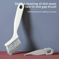 thumbnail image 4 of Juego de cepillos de limpieza 2 en 1 con pala pequeña | Cepillo de fregar multiusos para cocina, baño, ranuras de dormitorio | Cerdas duraderas de alta densidad | Herramienta de limpieza de grietas, 4 of 9