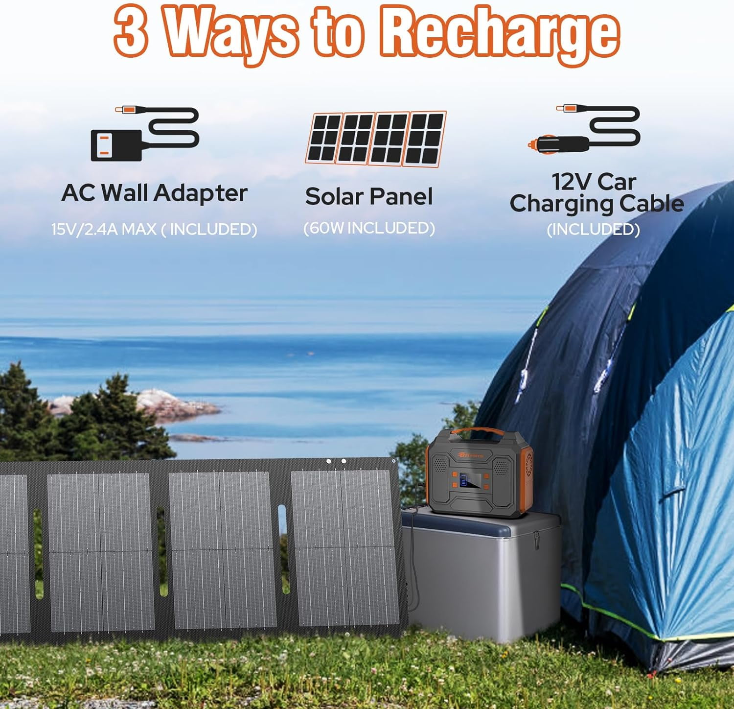 ZeroKor 300W Portable Power Station, 280Wh Solar Generator with Pure Sine  Wave AC & USB QC3.0 - Walmart.com