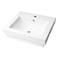 thumbnail image 1 of ALFI Brand ABC701 24 in. Rectangular Semi Recessed Ceramic Sink with Faucet Hole, White, 1 of 5