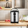 thumbnail image 6 of FLROHA 42-Cup Coffee Urn and Hot Beverage Dispenser with Double Dripless Faucet, Quick-Brewing, Stainless Steel-WITH THERMOMETER, 6 of 9