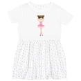 thumbnail image 3 of Inktastic Ballerina with Two Buns Girls Toddler Dress, 3 of 5