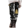 thumbnail image 2 of ZHOGXU Womens Leggings High Waist Cartoon Printed Fashion Slim Fit Yoga Pants Trousers For Casual Daily Wear Black L, 2 of 4