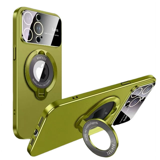 Suitable For IPhone16promax Standard Leakage Magnetic Bracket, Anti-fall Wear-resistant, Frosted PC Protective Sleeve-Youyoupin