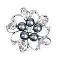 thumbnail image 7 of Fasijew Hollow Out Brooch Hat Brooch Faux Pearl Hollow Out Flower Brooch Stainless Exquisite Wear-resistant Coat Collar Hat Scarf Decoration Clothes Pin (Women), 7 of 7