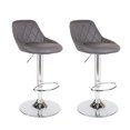 thumbnail image 1 of Bronte Living Leatherette Bar Stool 360 Swivel High Backrest Adjustable Height Base with Hard Floor Protection Plastic - Series Janice - Set of 2, 1 of 9