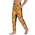 thumbnail image 3 of Xecao Pumpkins And Sunflowers Print Active Tech Joggers for Men, Mens Sweatpants Lounge Pants with Pockets-Medium, 3 of 5