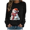 thumbnail image 2 of WXLWZYWL Christmas Shirts for Women Cotton Gnomes Funny Merry Christmas Sweatshirts Cute Long Sleeve Xmas Holiday Pullover Top, 2 of 4