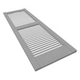 thumbnail image 5 of 14.5 in. W x in. H , Standard Cathedral Top Center Mullion, Open Louver Shutters, Includes Matching Installation Spikes (Per Pair), 030 - Paintable, 5 of 9
