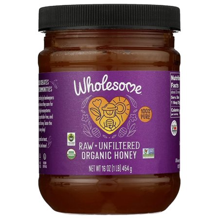 Wholesome, Raw + Unfiltered Organic Honey, 16 oz Pack of 2